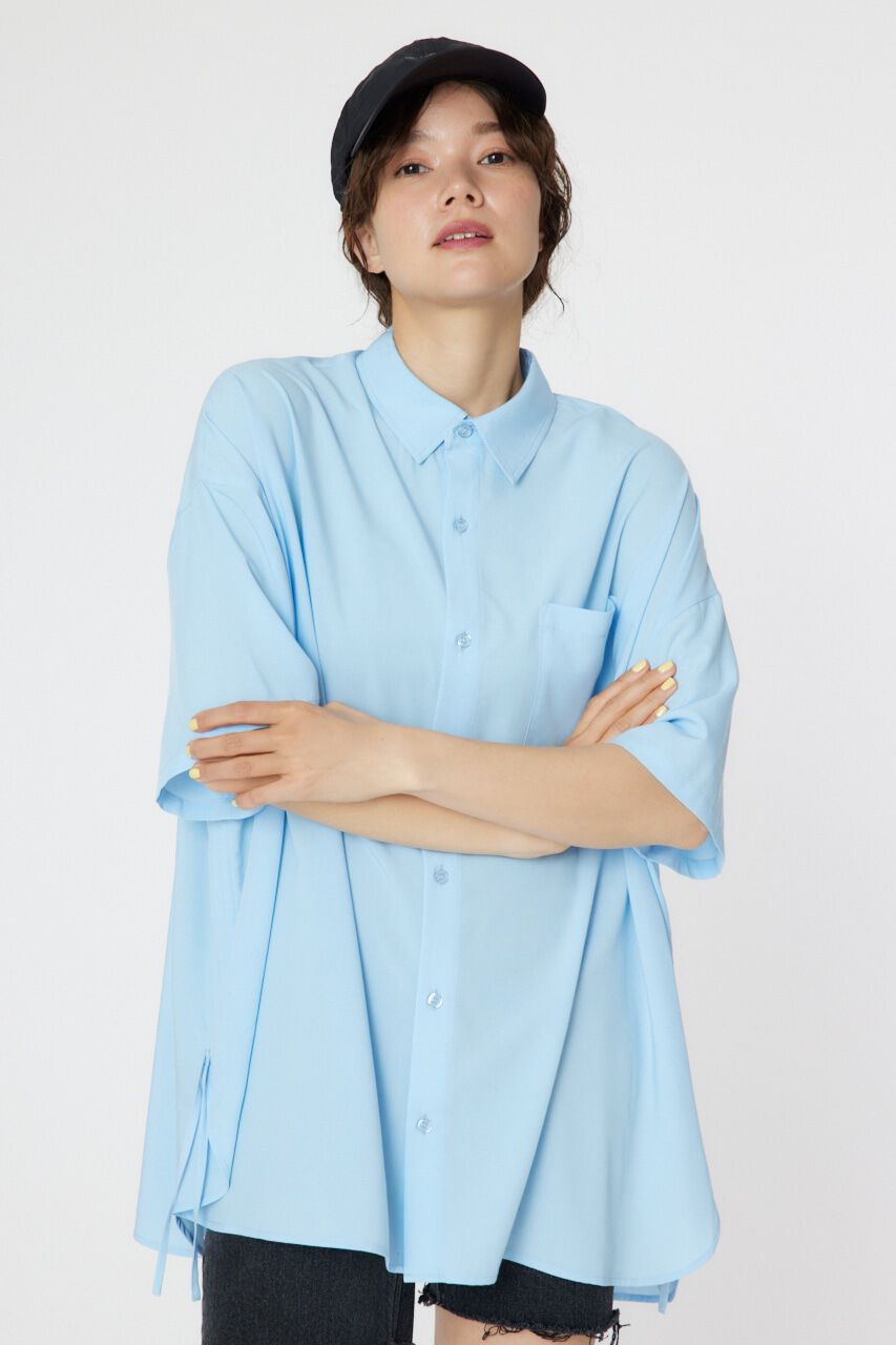 RODEO CROWNS「ハーフスリーブビッグシャツ」|シャツ・ブラウス|BLU