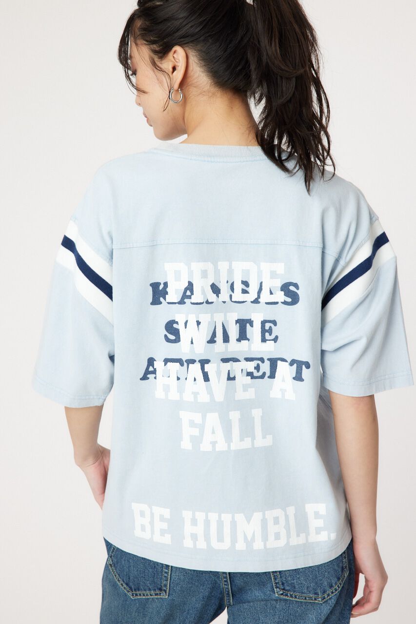 RODEO CROWNS「G/O  FOOTBALL Tシャツ」|Tシャツ・カットソー|L/BLU1