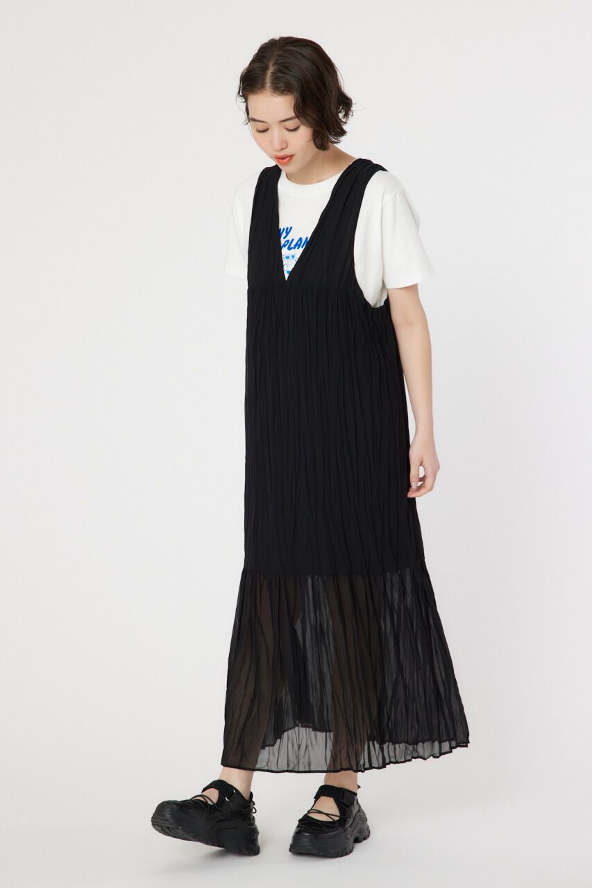 RODEO CROWNS「クリンクルワンピース」|ワンピース|BLK