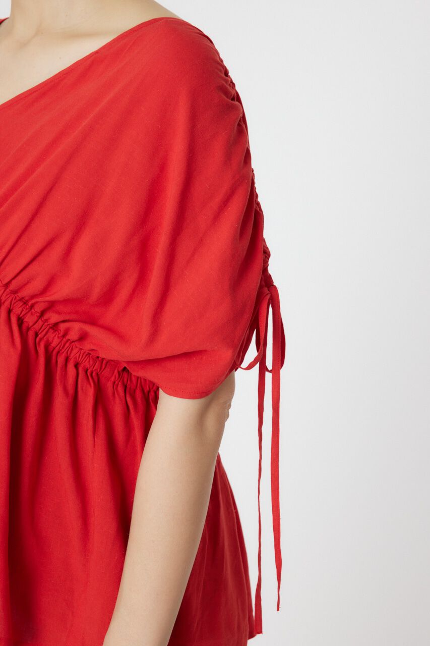 RODEO CROWNS「リネンライクギャザーブラウス」|シャツ・ブラウス|