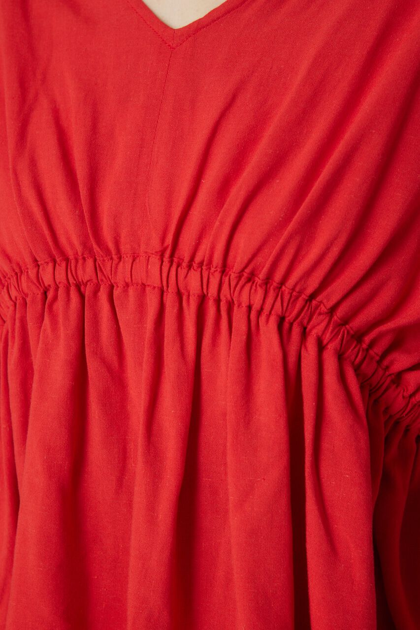 RODEO CROWNS「リネンライクギャザーブラウス」|シャツ・ブラウス|