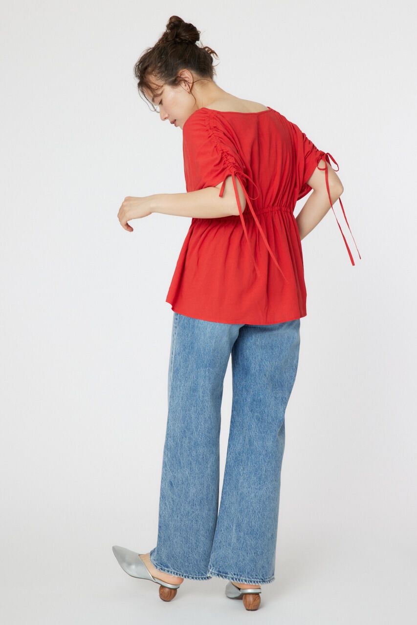 RODEO CROWNS「リネンライクギャザーブラウス」|シャツ・ブラウス|