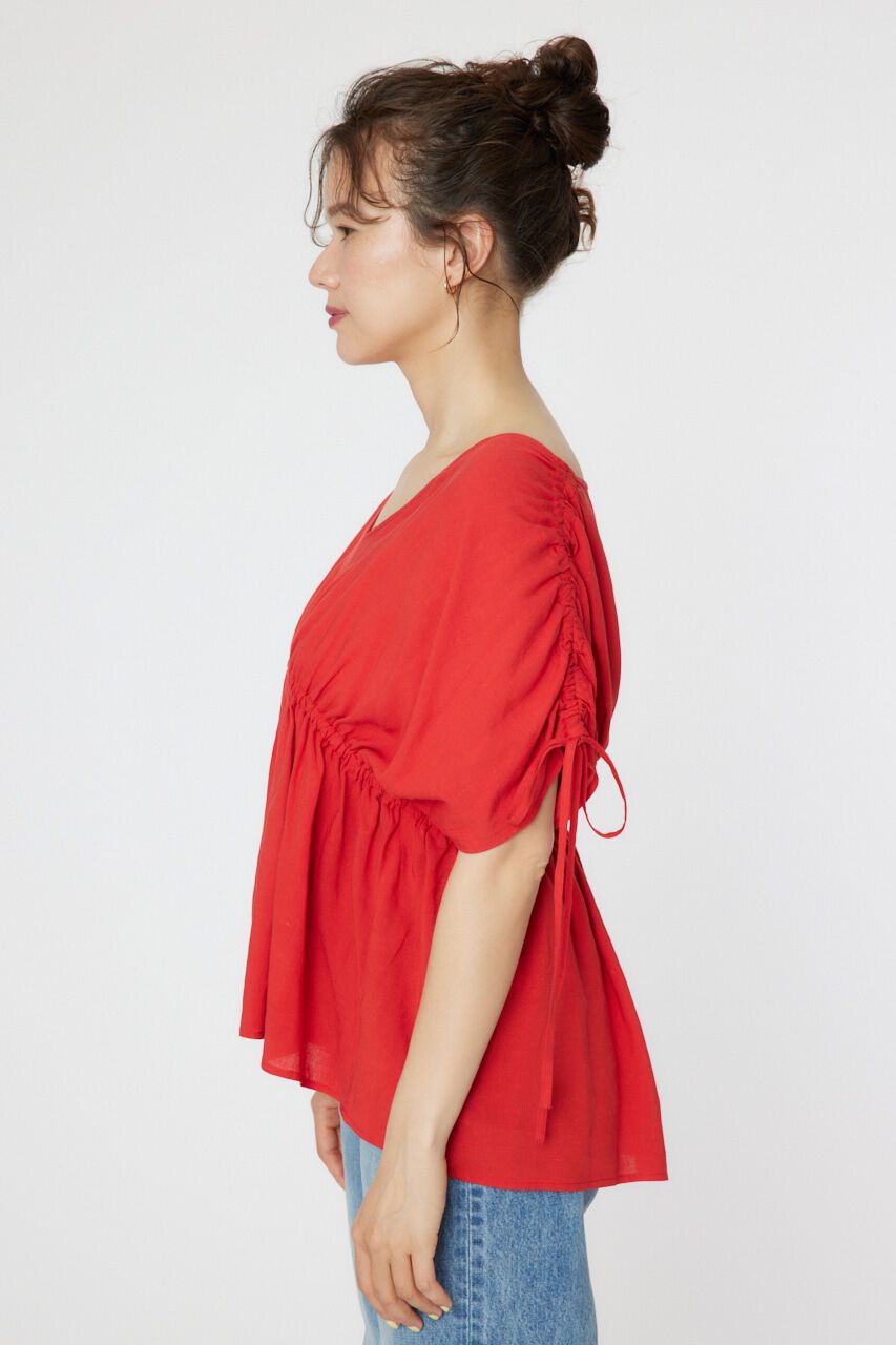 RODEO CROWNS「リネンライクギャザーブラウス」|シャツ・ブラウス|