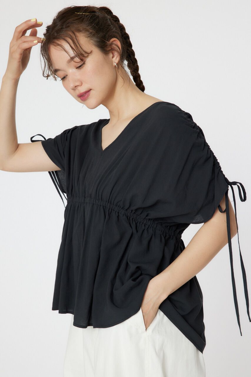 RODEO CROWNS「リネンライクギャザーブラウス」|シャツ・ブラウス|