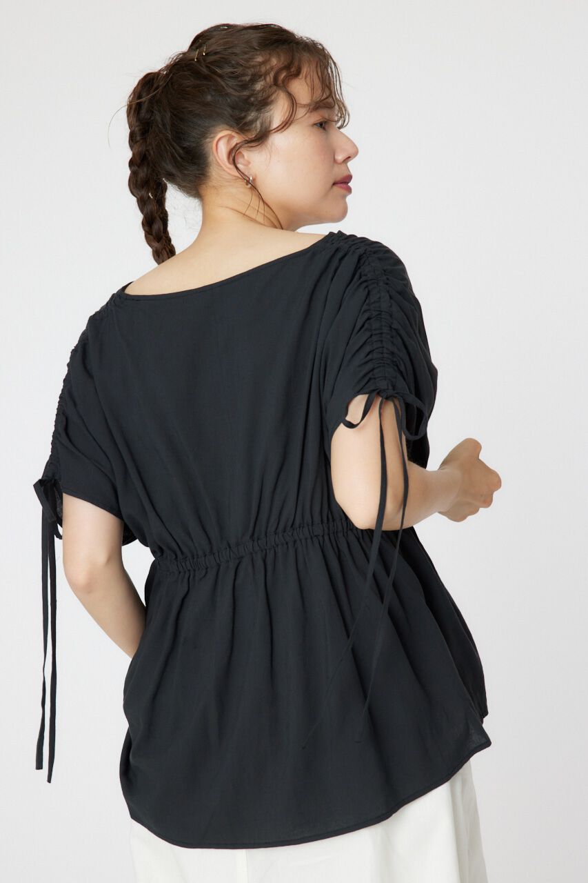 RODEO CROWNS「リネンライクギャザーブラウス」|シャツ・ブラウス|