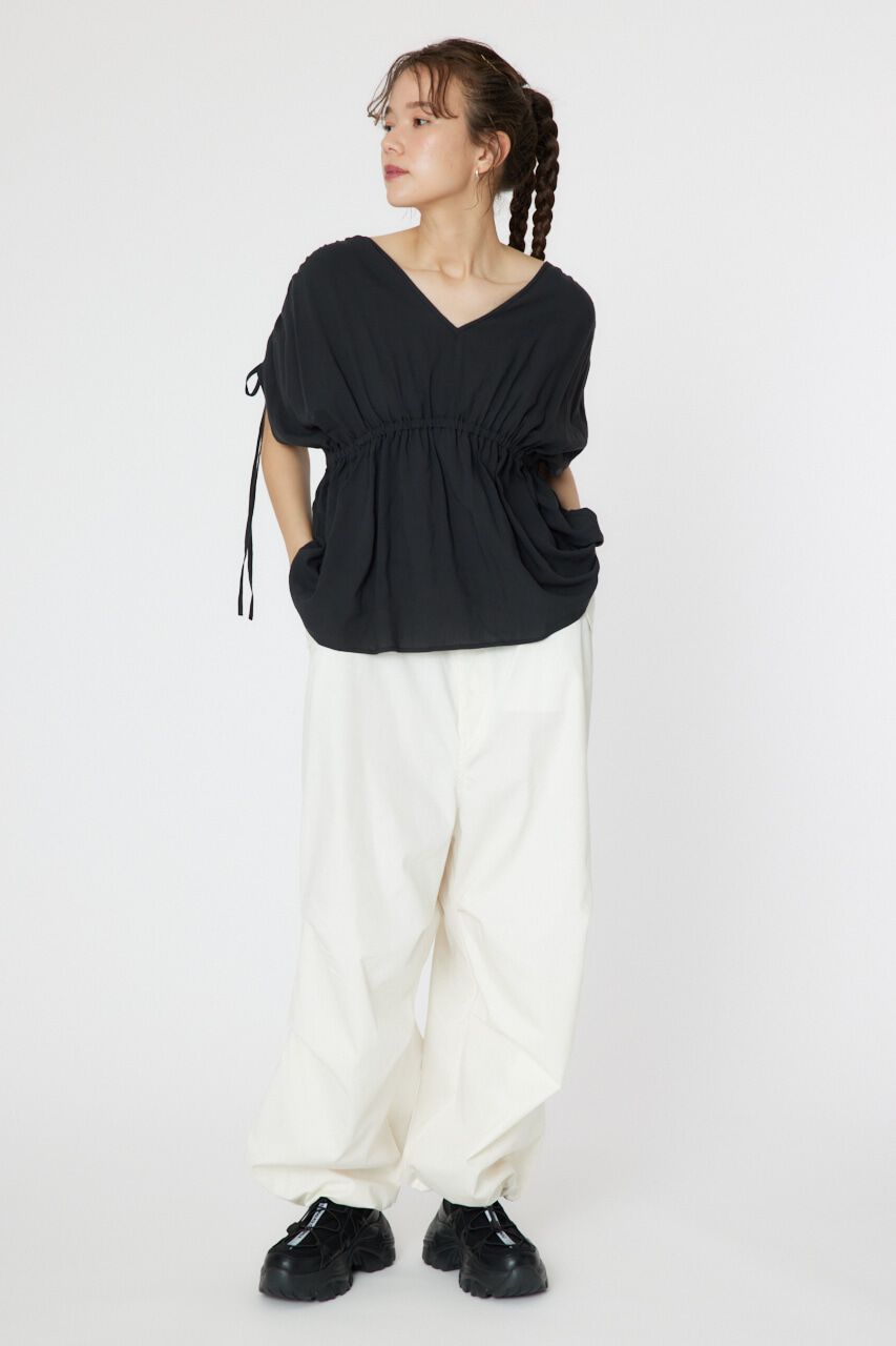 RODEO CROWNS「リネンライクギャザーブラウス」|シャツ・ブラウス|