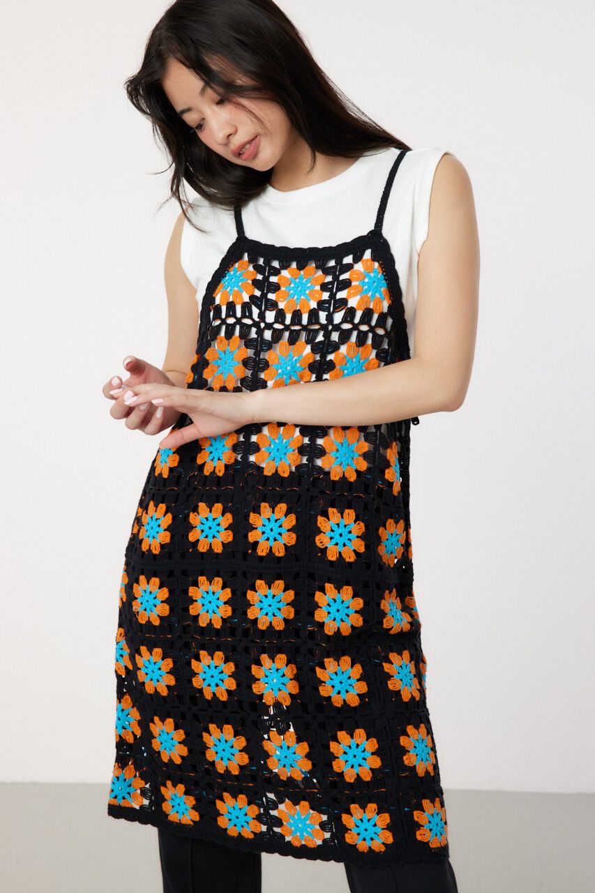 RODEO CROWNS「FLOWERクロシェキャミミニワンピース」|ワンピース|