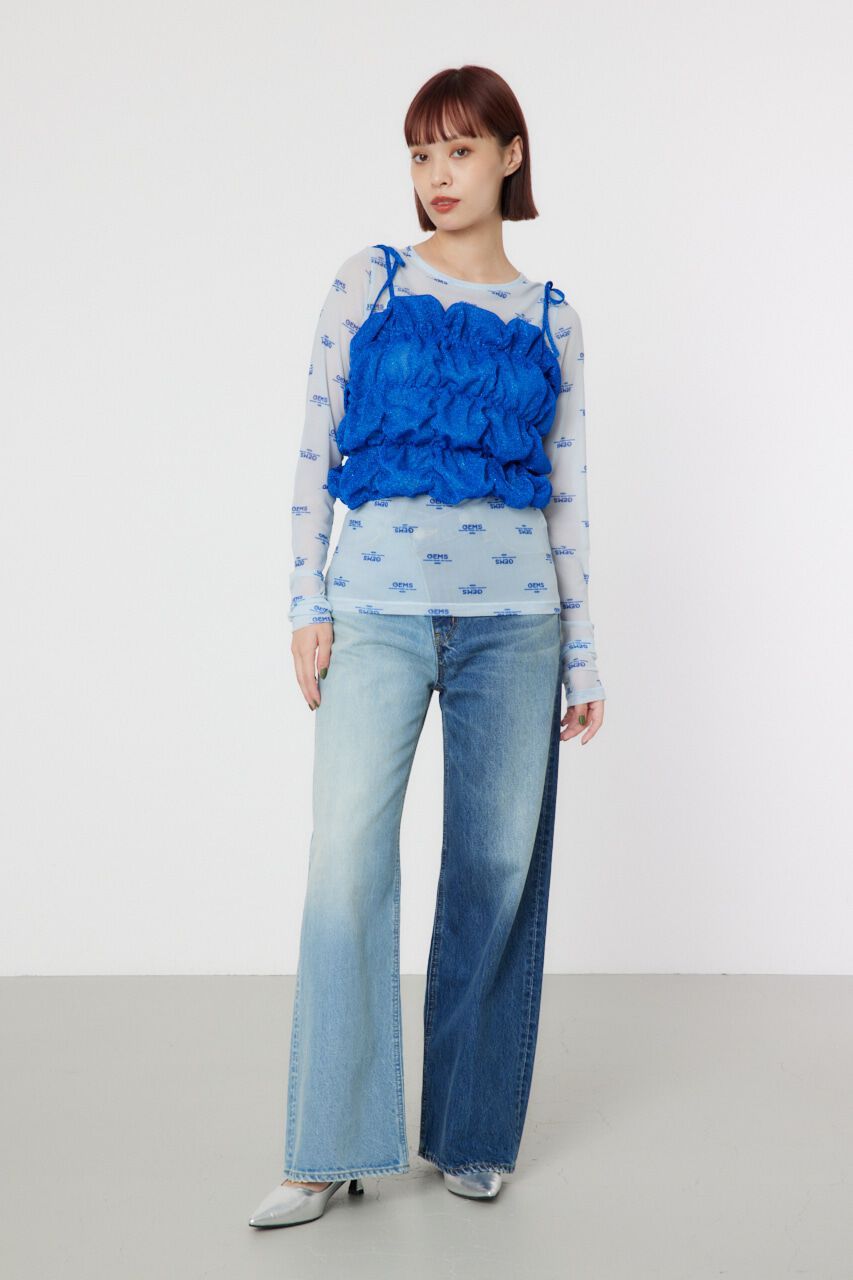 RODEO CROWNS「アシンメトリーDENIM PT」|デニム|