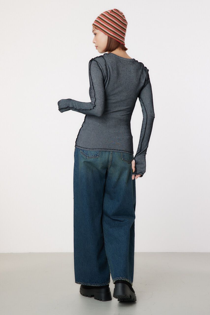 RODEO CROWNS「STITCH SLIM リブトップス」|Tシャツ・カットソー|