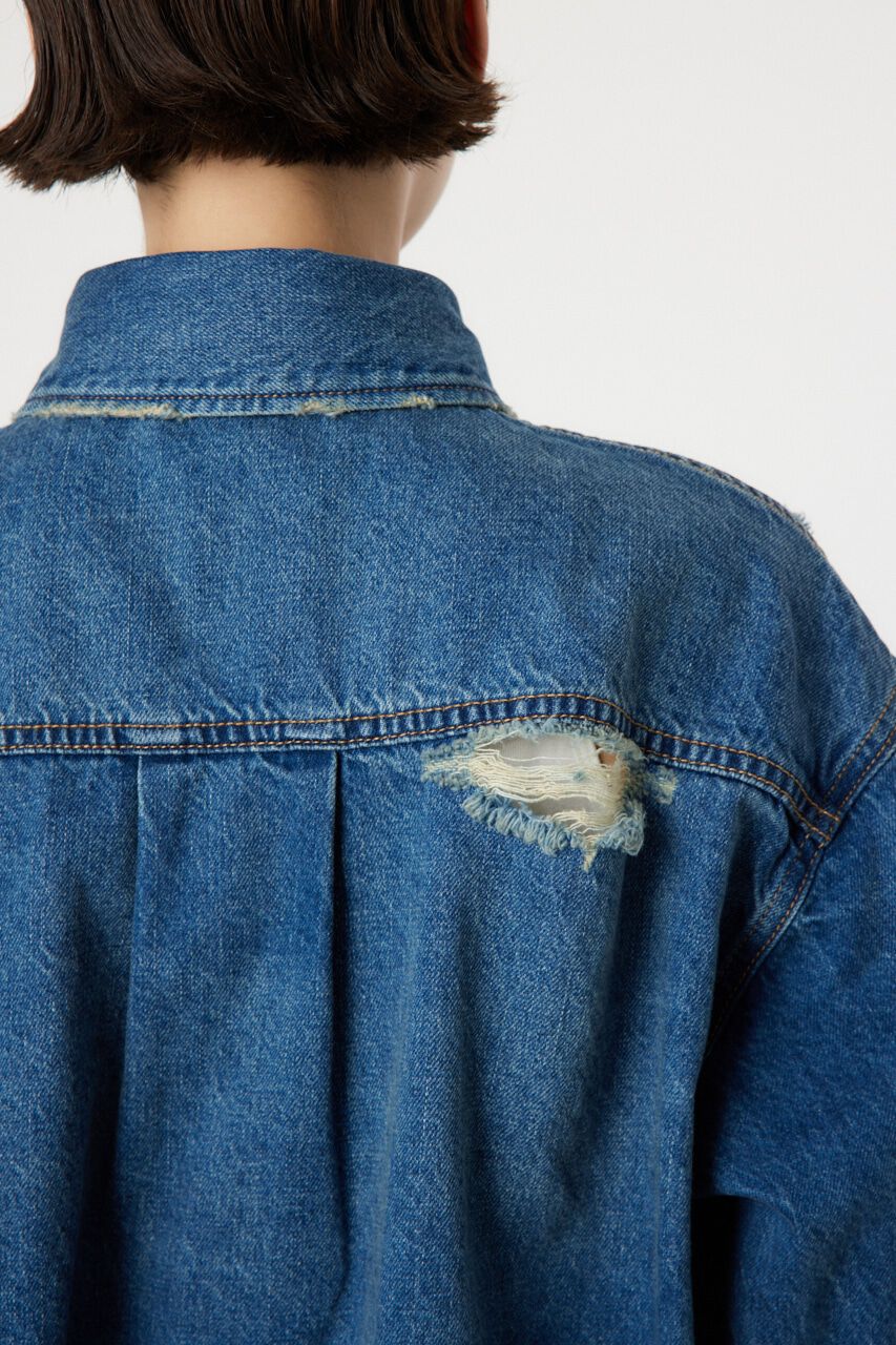 RODEO CROWNS「ダメージデニムシャツ」|シャツ・ブラウス|