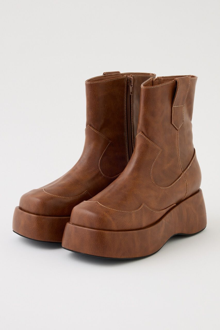 RODEO CROWNS「プラットフォームウエスタンブーツ」|その他|BRN