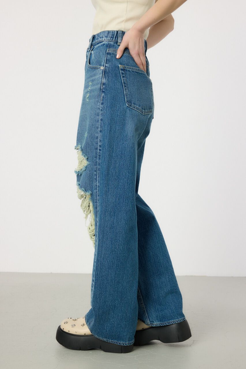 RODEO CROWNS「Hard Crash looseワイドデニム」|デニム|