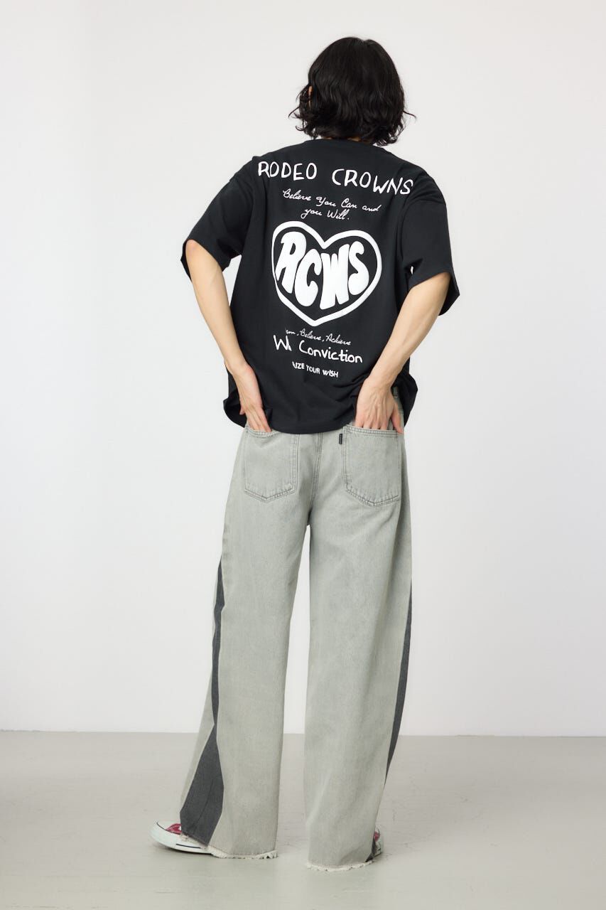 RODEO CROWNS「シームラインワイドデニムパンツ」|デニム|