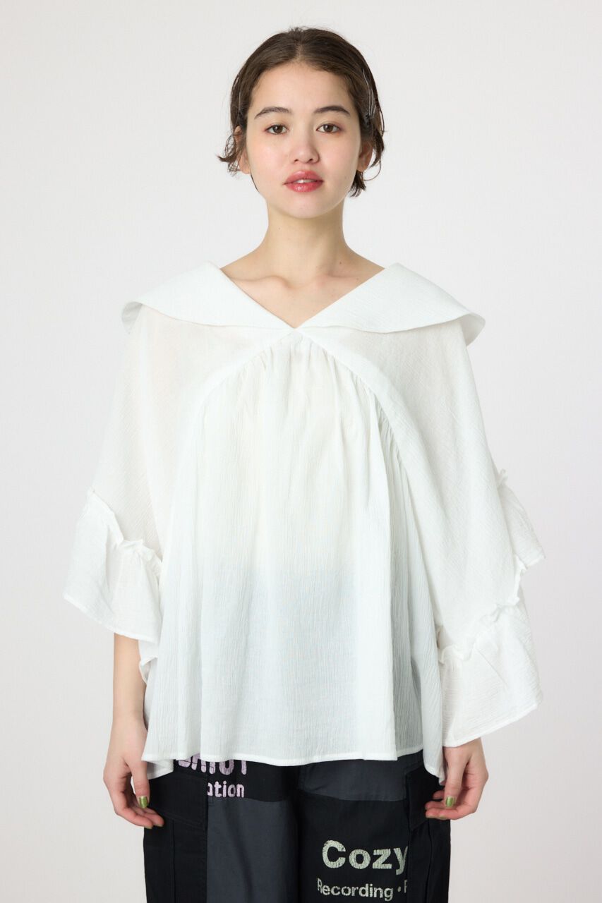 RODEO CROWNS「ボリュームフリルチュニック」|シャツ・ブラウス|