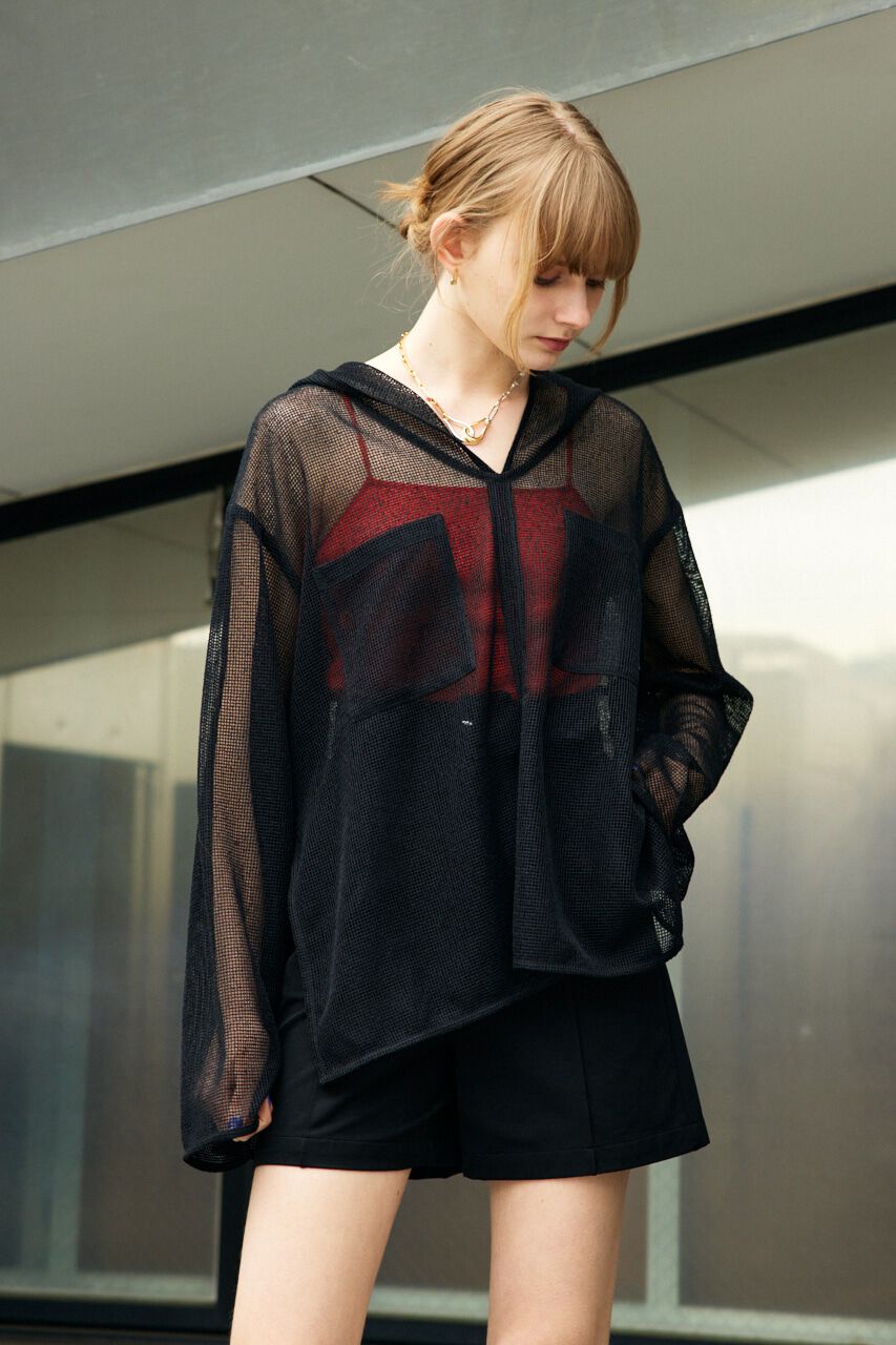SLY「HOODED MESH ブラウス」|シャツ・ブラウス|