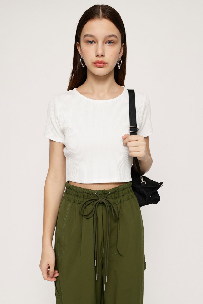 SLY「CROPPED CUT トップス」|Tシャツ・カットソー|WHT
