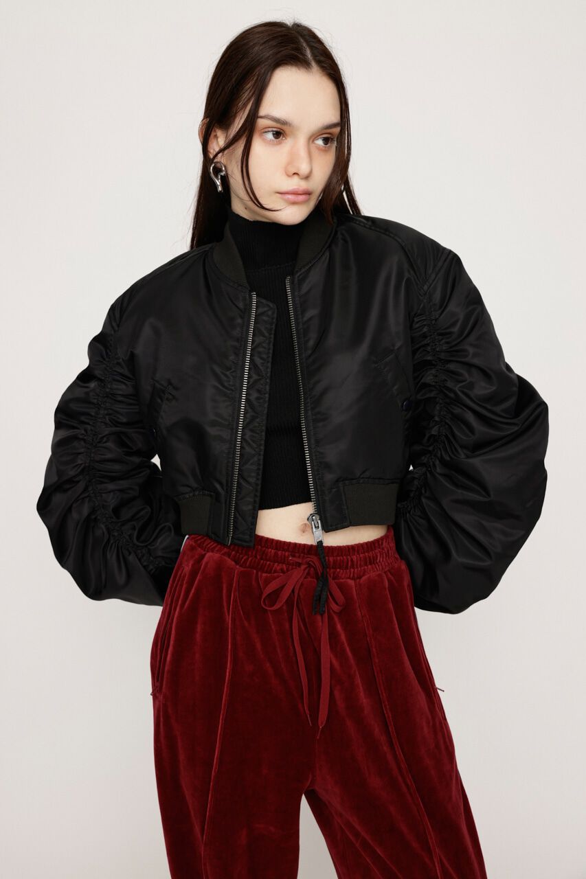 SLY「CROP GATHER MA-1」|ブルゾン・スタジャン|