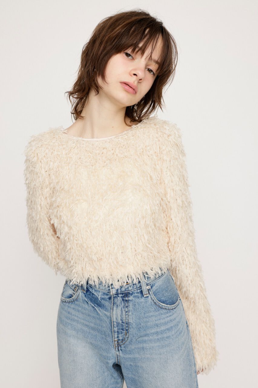 SLY「2WAY SHEER FEATHER トップス」|シャツ・ブラウス|