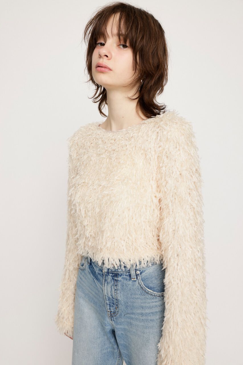 SLY「2WAY SHEER FEATHER トップス」|シャツ・ブラウス|