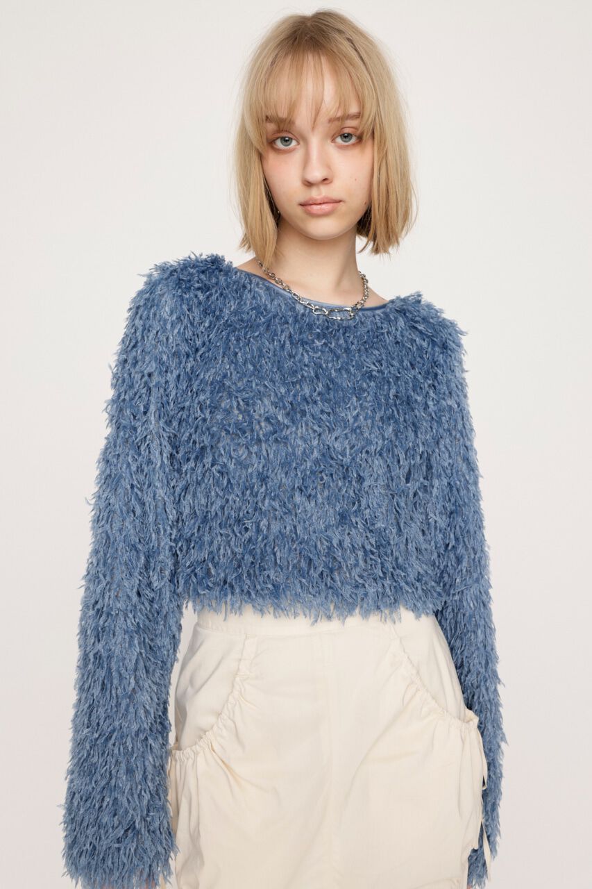 SLY「2WAY SHEER FEATHER トップス」|シャツ・ブラウス|