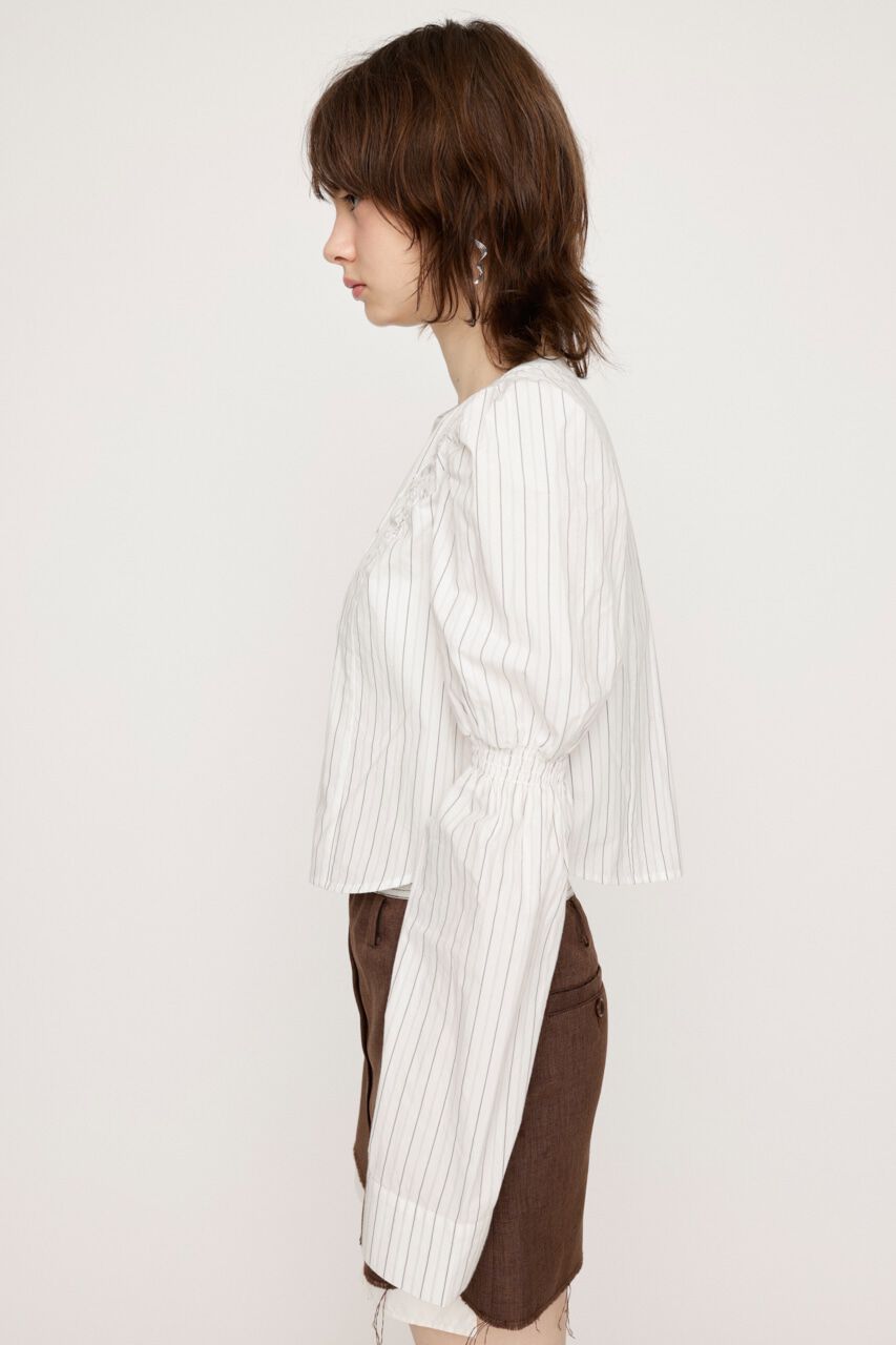 SLY「FRONT ZIP SHIRRING ブラウス」|シャツ・ブラウス|