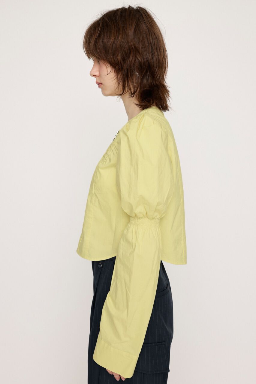 SLY「FRONT ZIP SHIRRING ブラウス」|シャツ・ブラウス|