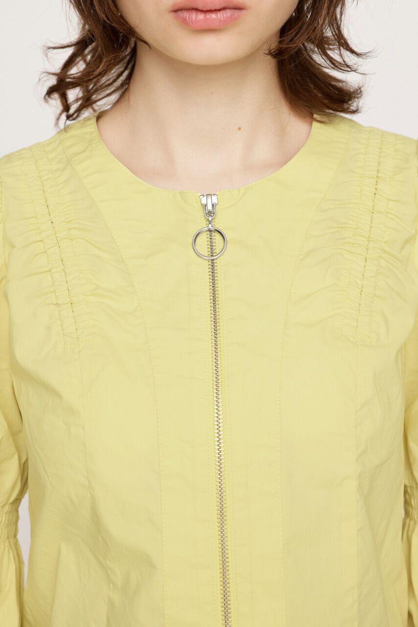 SLY「FRONT ZIP SHIRRING ブラウス」|シャツ・ブラウス|