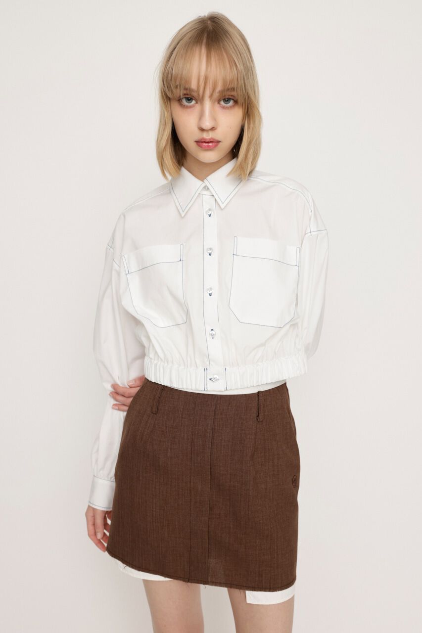 SLY「WAIST BAND CROPPED シャツ」|シャツ・ブラウス|
