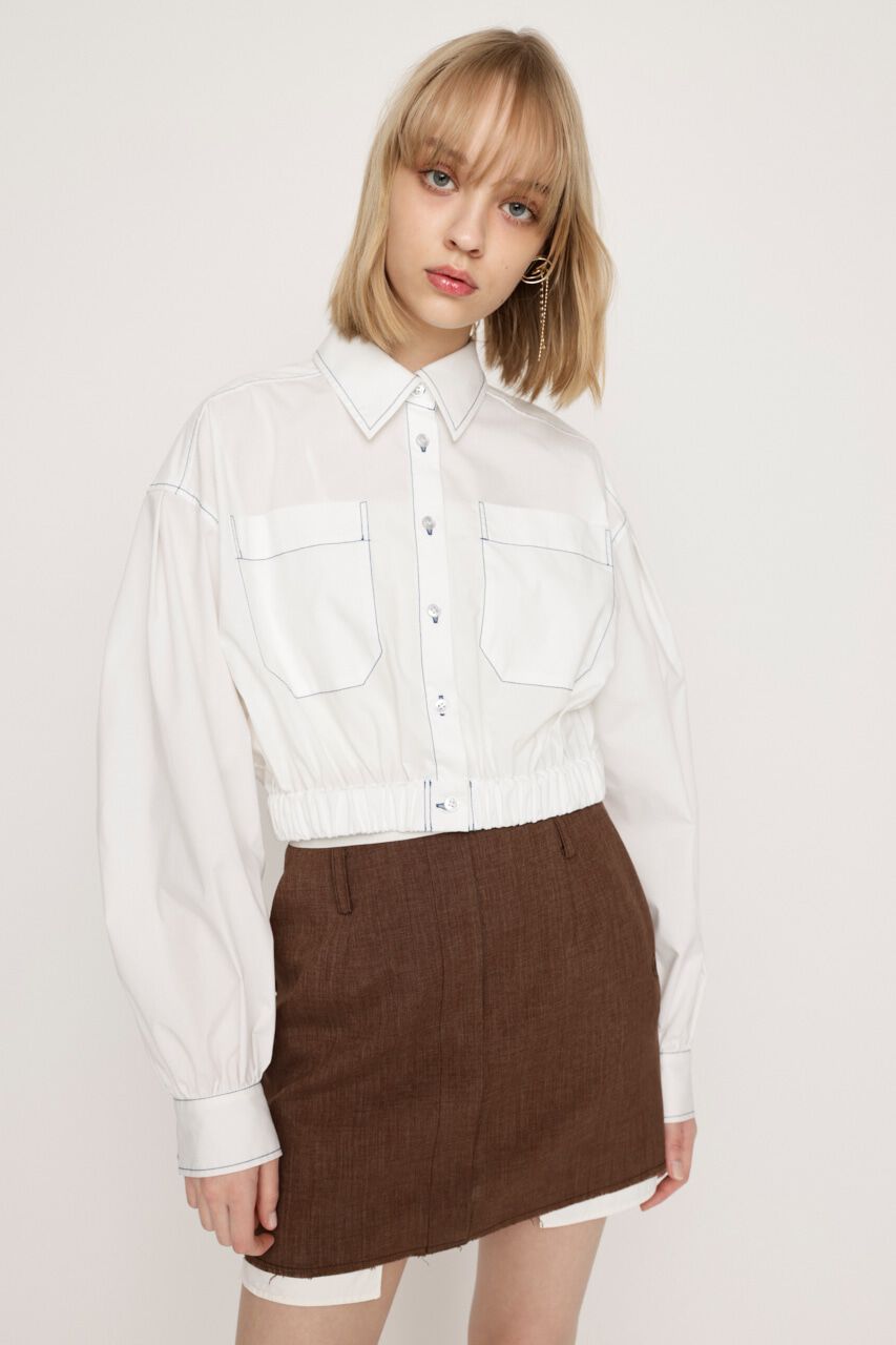 SLY「WAIST BAND CROPPED シャツ」|シャツ・ブラウス|