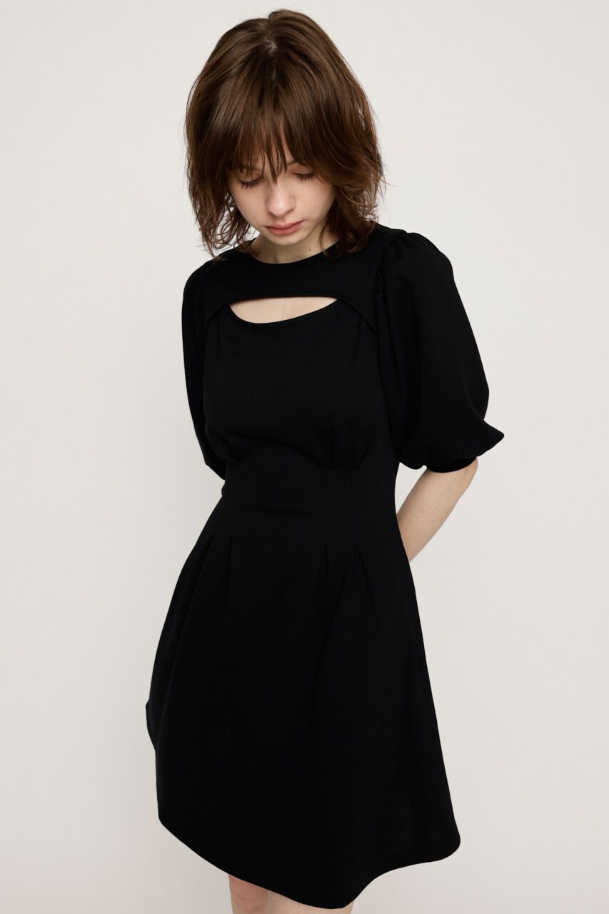 SLY「FRONT OPEN TUCK SLEEVE ショートワンピース」|ワンピース|