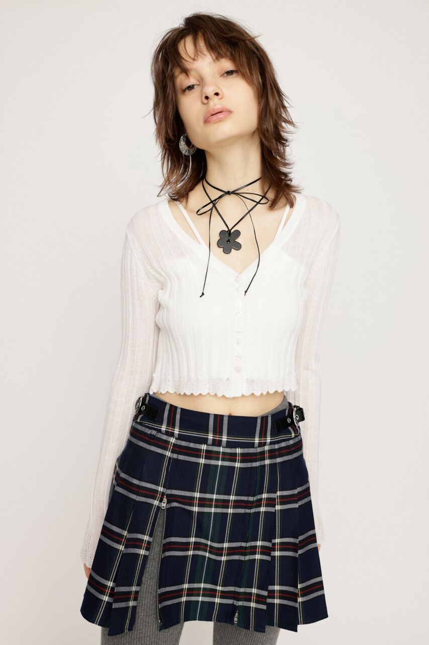 SLY「SHEER CROCHET HG カーディガン」|カーディガン|