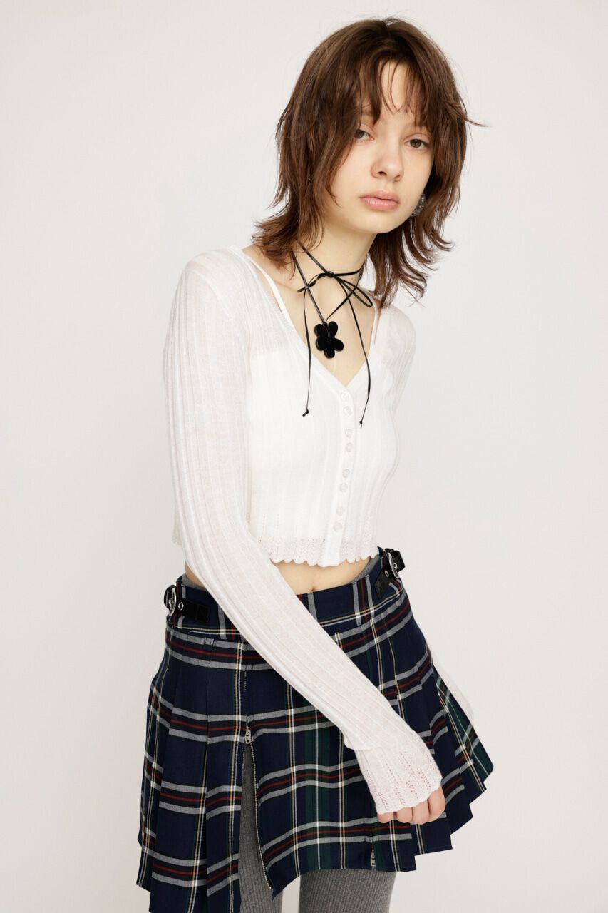 SLY「SHEER CROCHET HG カーディガン」|カーディガン|