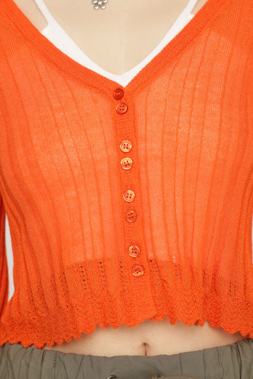 SLY「SHEER CROCHET HG カーディガン」|カーディガン|