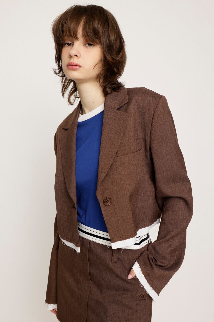 SLY「DAMAGE LINING SHORT ジャケット」|その他|BRN