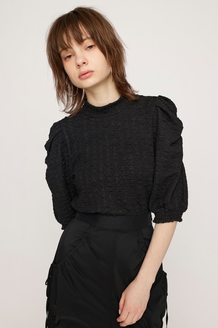 SLY「PUFF SLEEVE GATHER CUT トップス」|Tシャツ・カットソー|