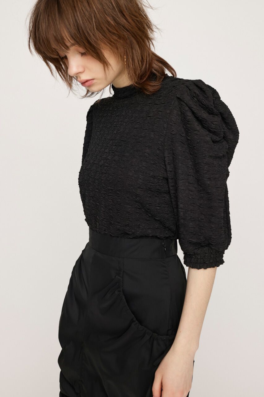 SLY「PUFF SLEEVE GATHER CUT トップス」|Tシャツ・カットソー|