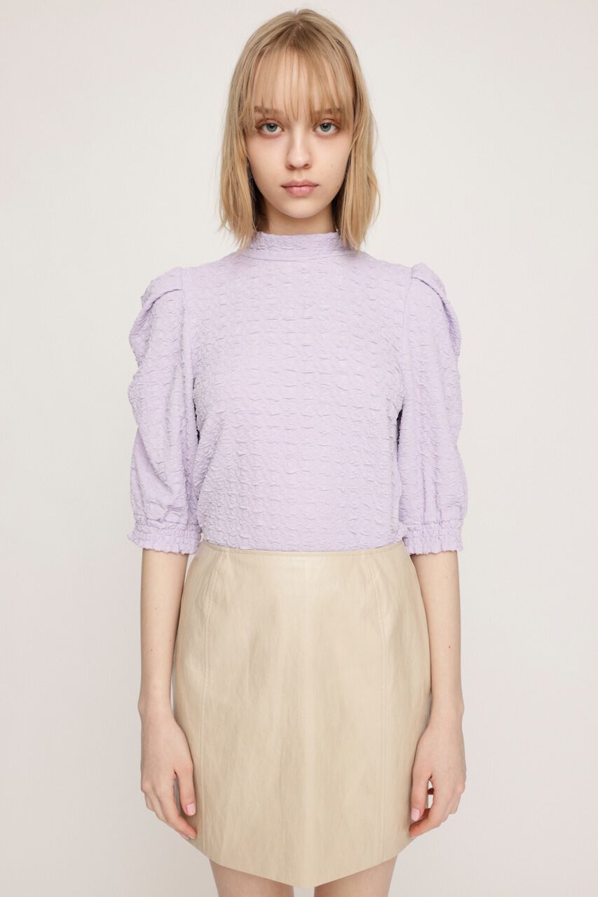 SLY「PUFF SLEEVE GATHER CUT トップス」|Tシャツ・カットソー|