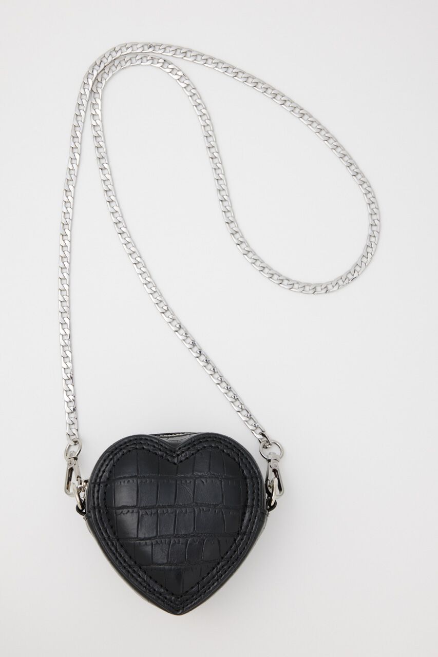 SLY「HEART STITCH AURORA ポーチ」|ポーチ|BLK