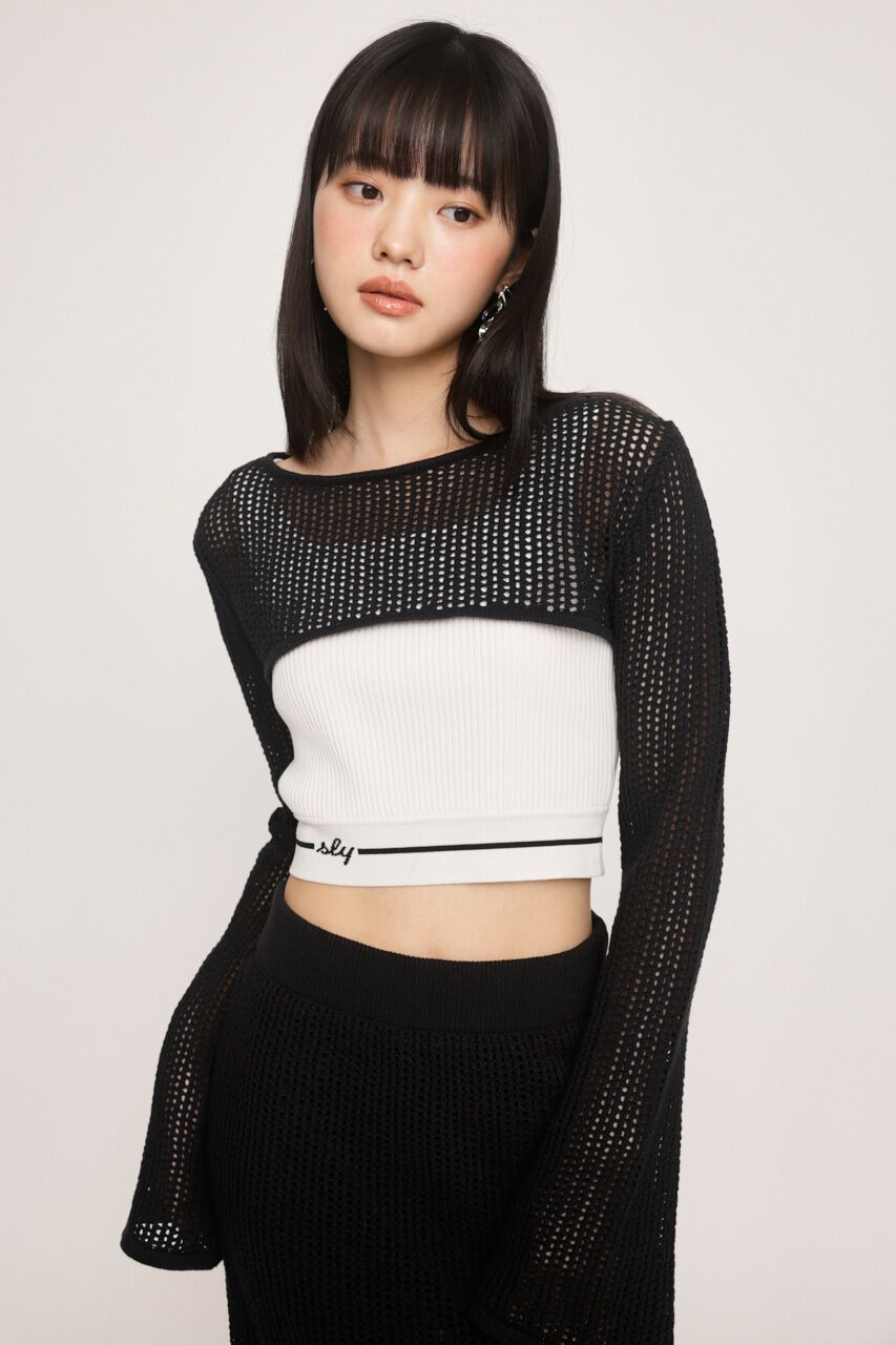 SLY「CROCHET SHORT トップス」|ニット・セーター|