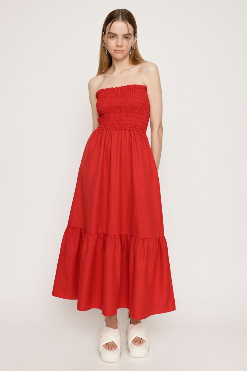SLY「SHIRRING ワンピース」|ワンピース|RED