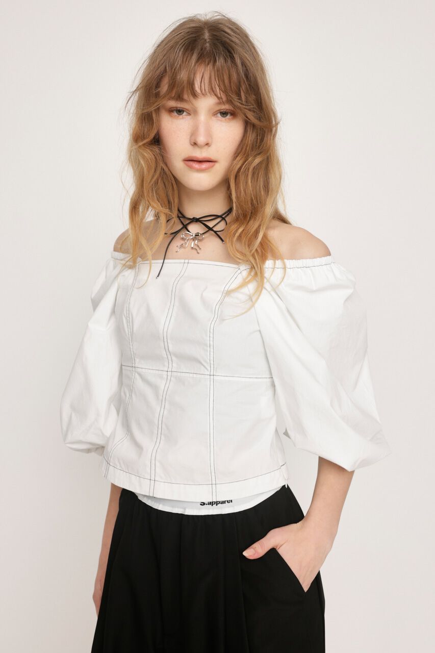 SLY「BALLOON SLEEVE 2WAY ブラウス」|シャツ・ブラウス|