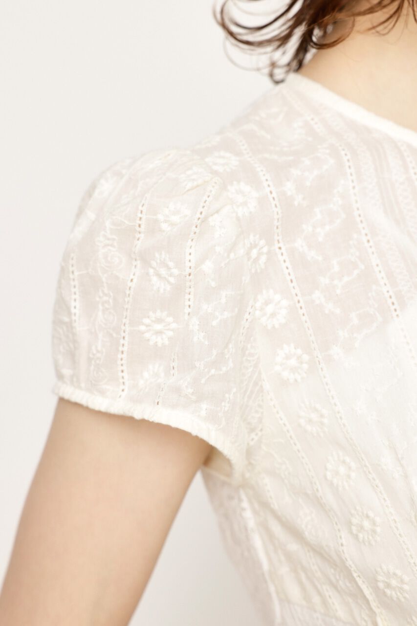 SLY「CAP SLEEVE ZIP LACE トップス」|シャツ・ブラウス|