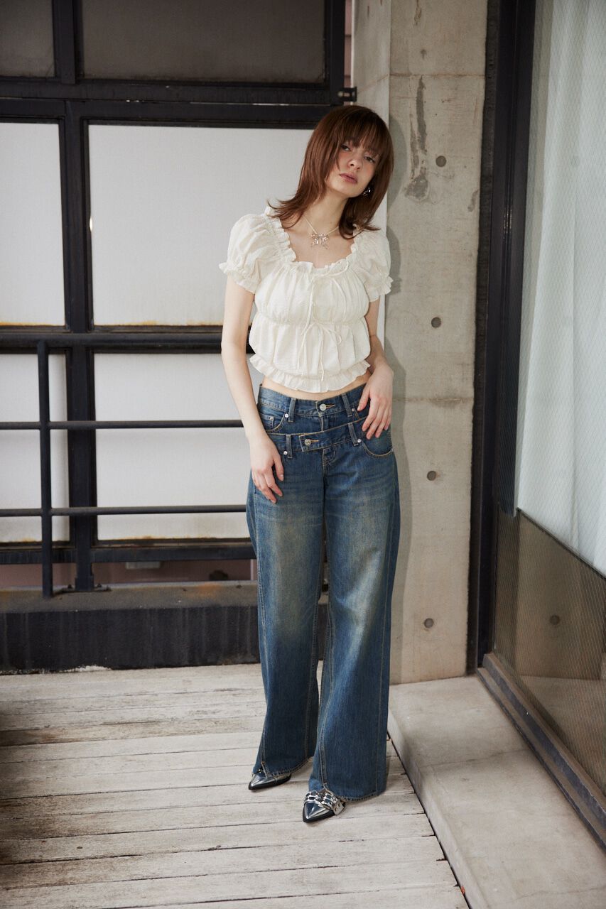 SLY「GATHER RIBBON ブラウス」|シャツ・ブラウス|