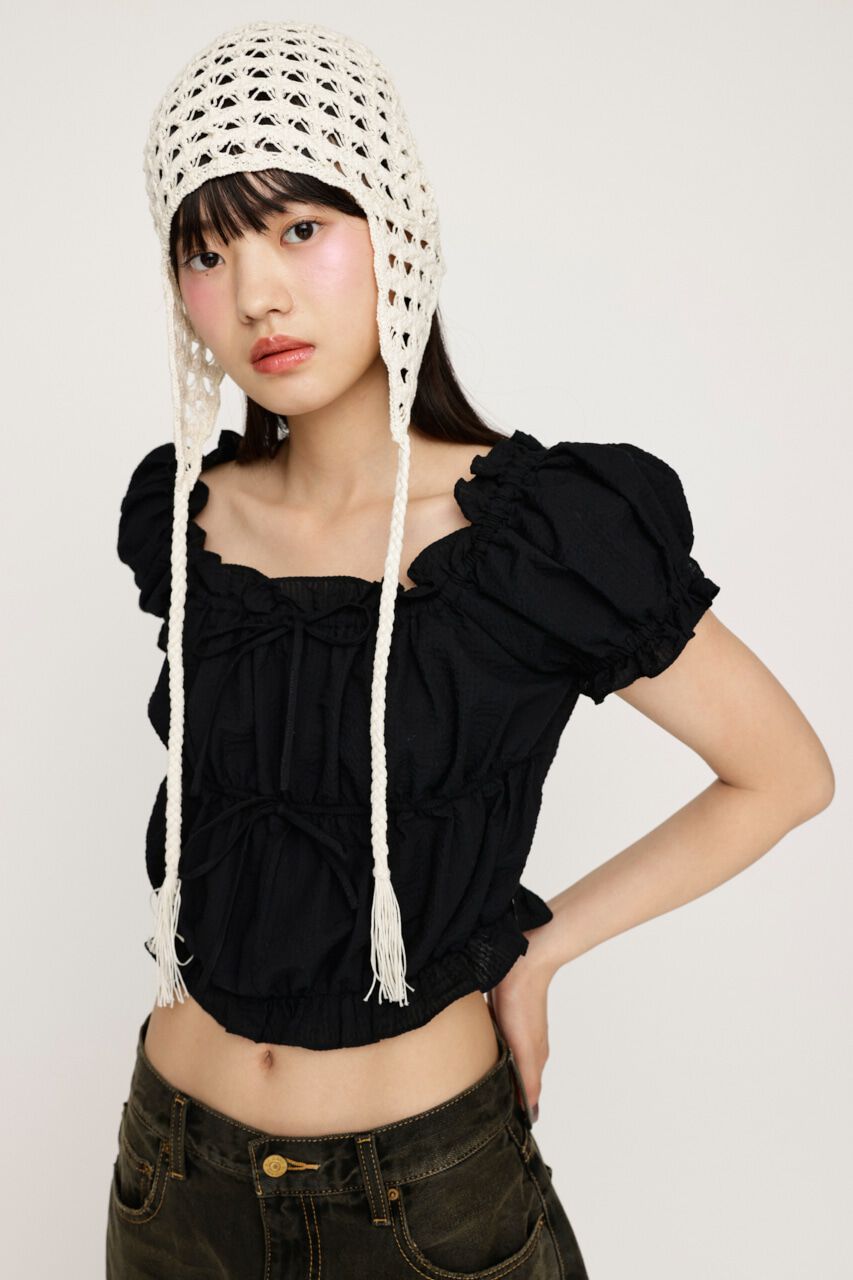 SLY「GATHER RIBBON ブラウス」|シャツ・ブラウス|