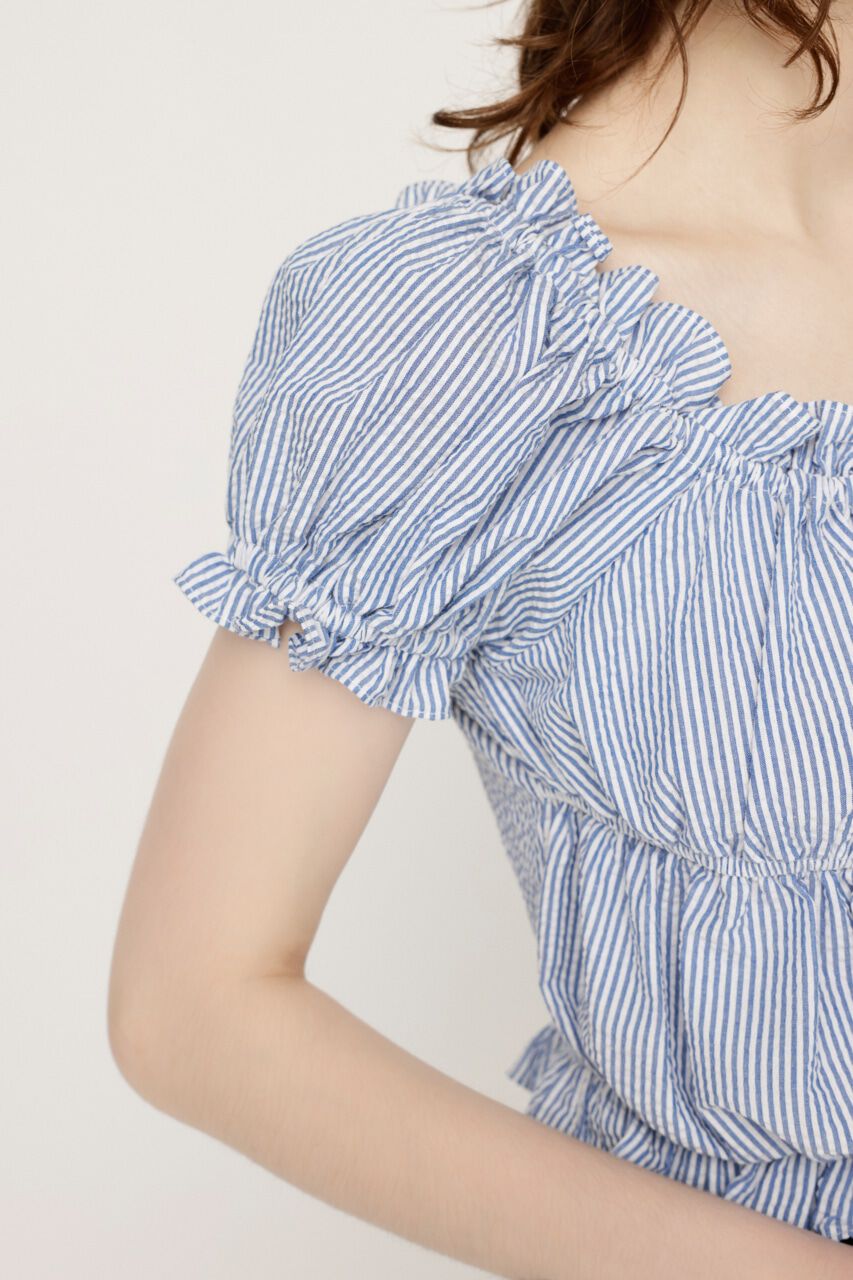 SLY「GATHER RIBBON ブラウス」|シャツ・ブラウス|