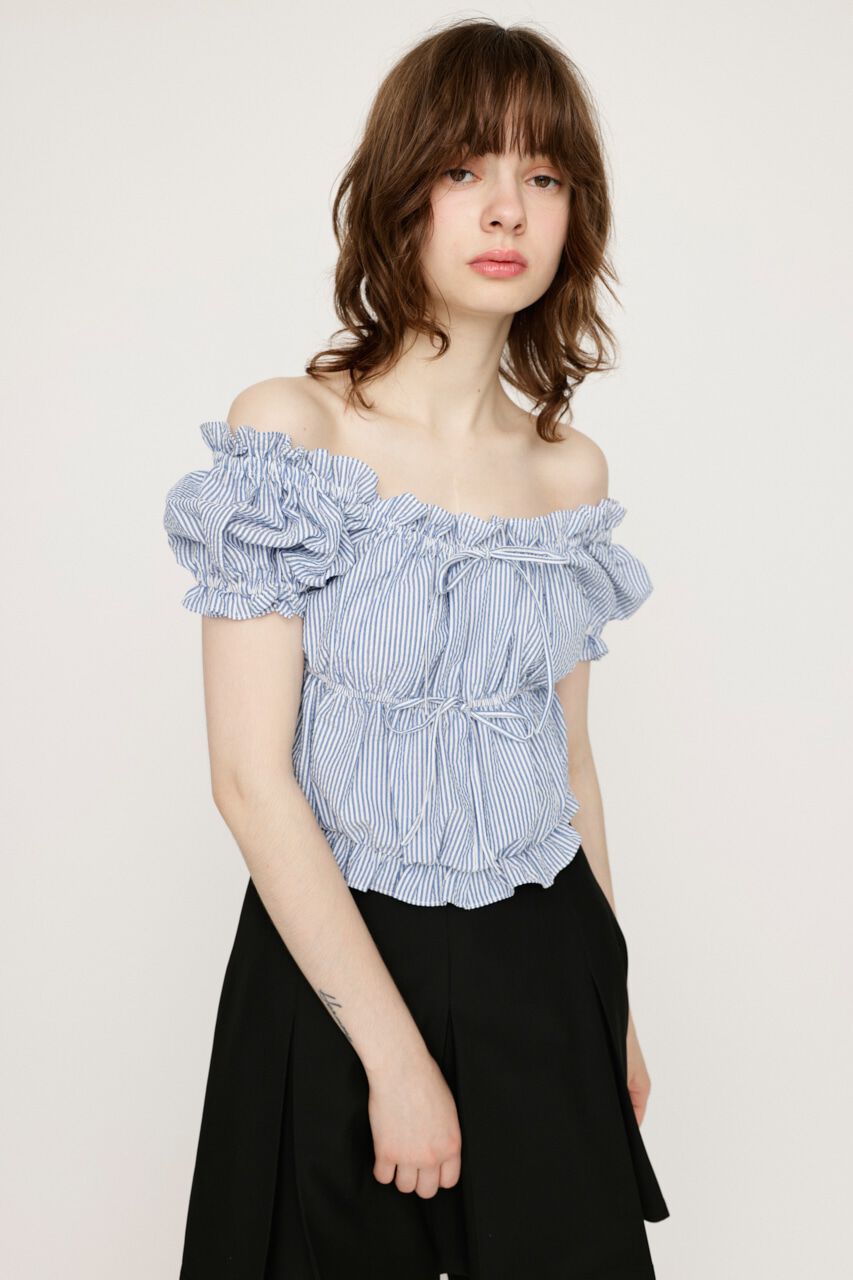 SLY「GATHER RIBBON ブラウス」|シャツ・ブラウス|