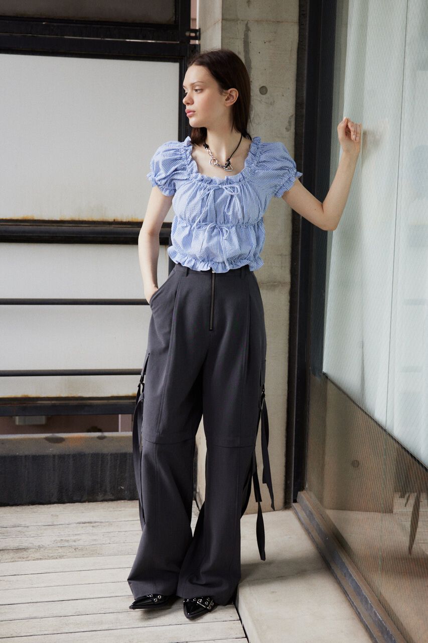 SLY「GATHER RIBBON ブラウス」|シャツ・ブラウス|