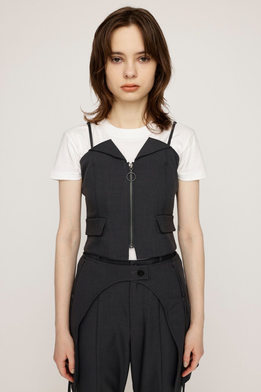 SLY「FRONT ZIP TIDY BUSTIER」|キャミソール|