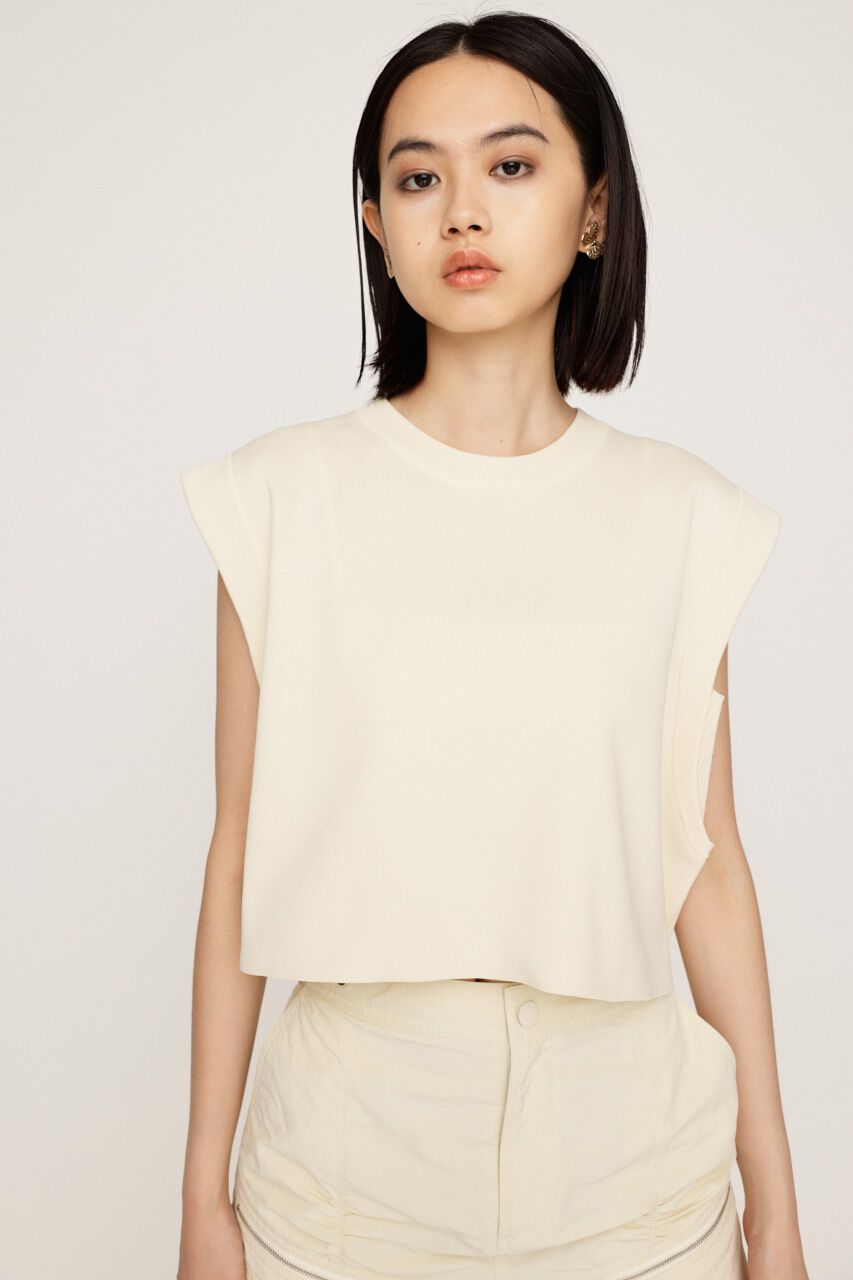 SLY「ROLL UP KNIT トップス」|タンクトップ|