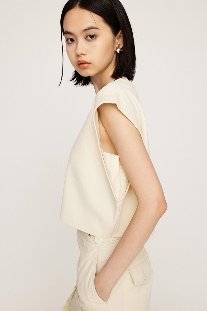 SLY「ROLL UP KNIT トップス」|タンクトップ|